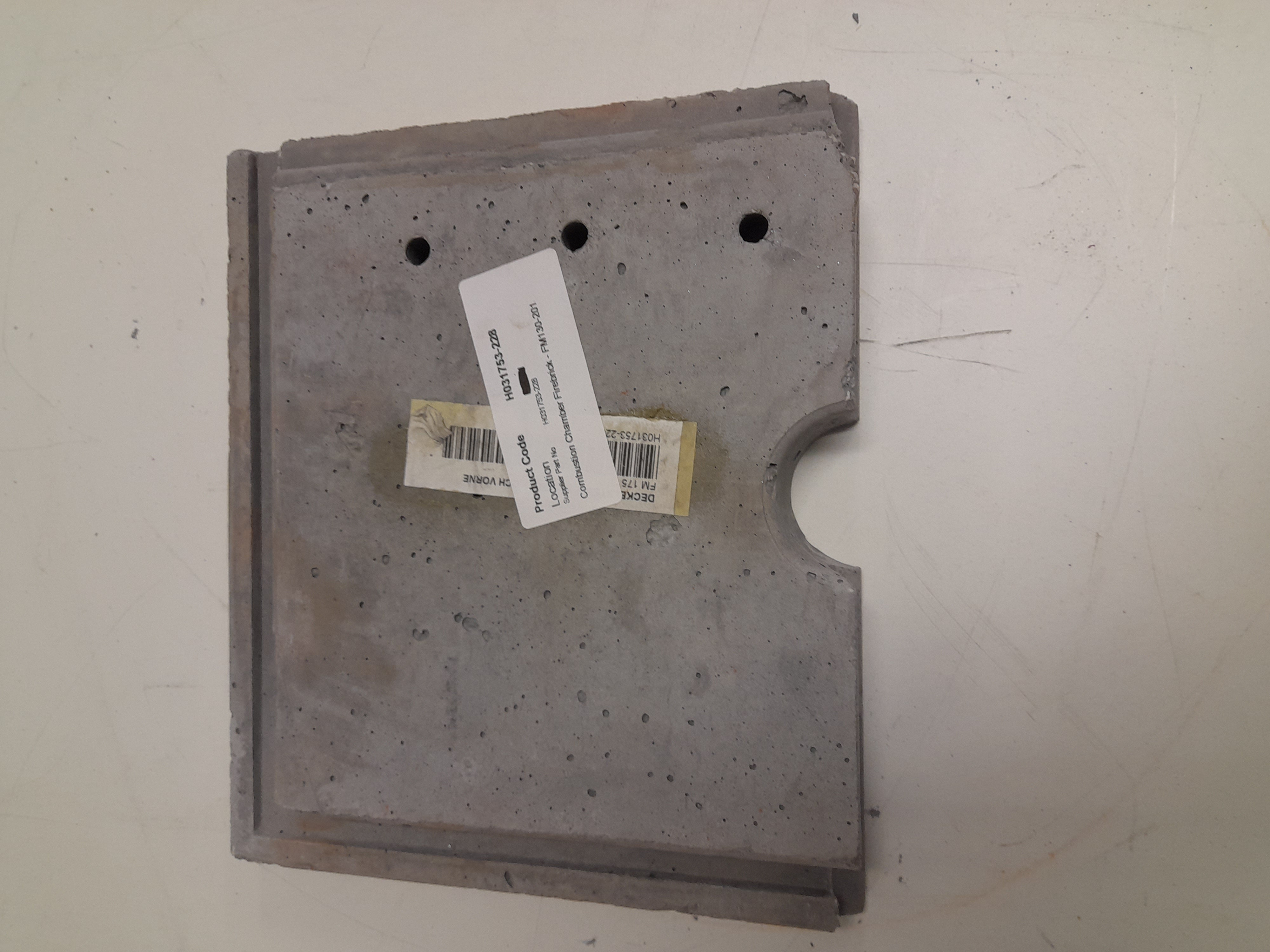 Refractory stone lid 2 inspection hole front - firematic
