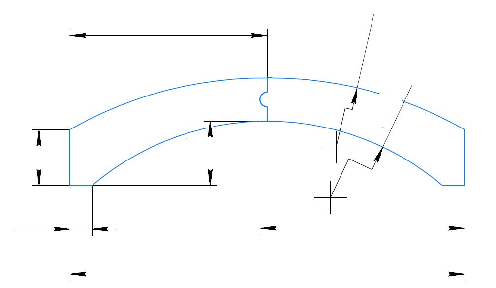 GP11 Middle and Lower arch refractory: 1,403mm wide