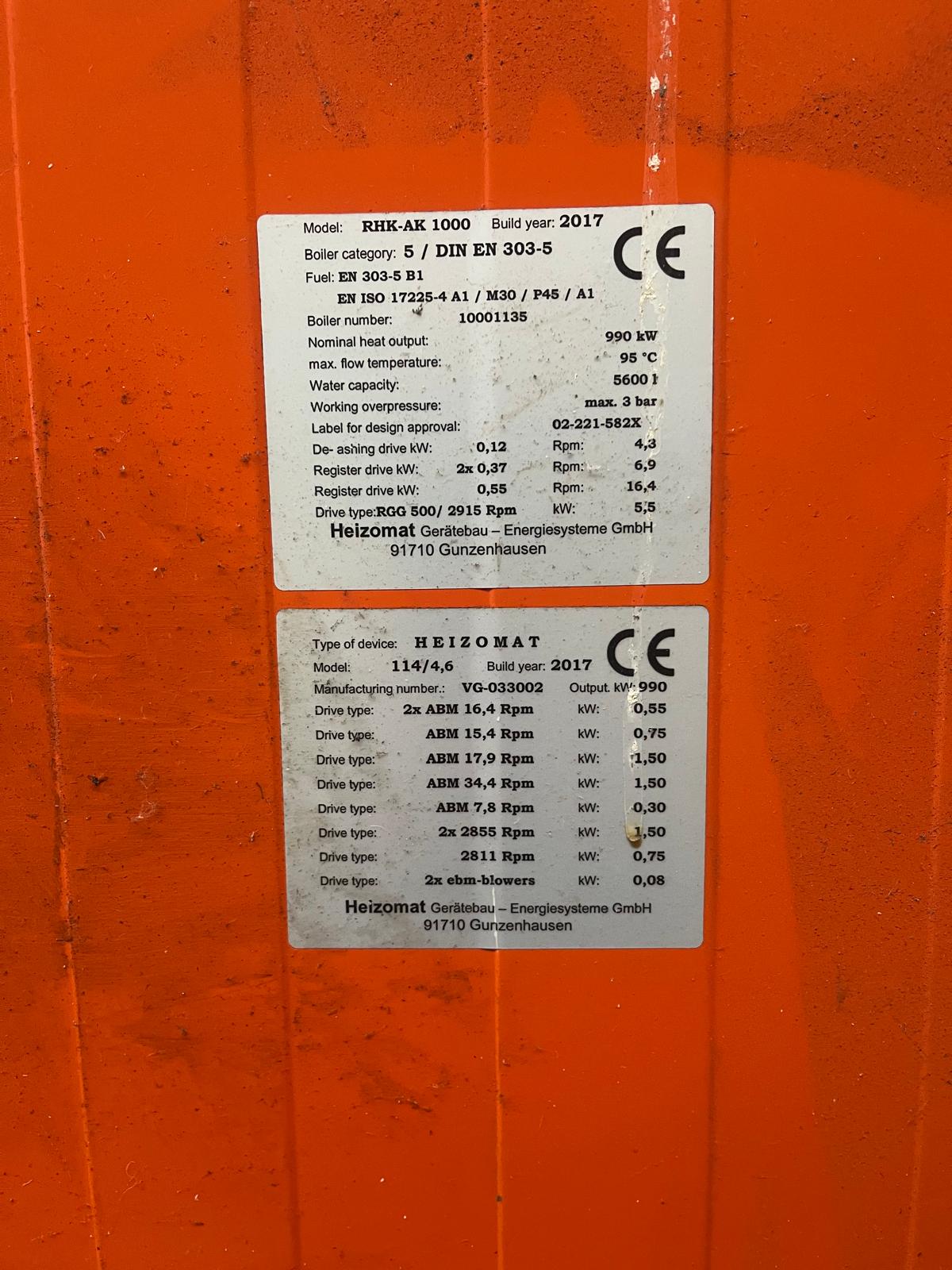 0990kW RHI_B_164 RHI Tariff & Heizomat 990 - Drying