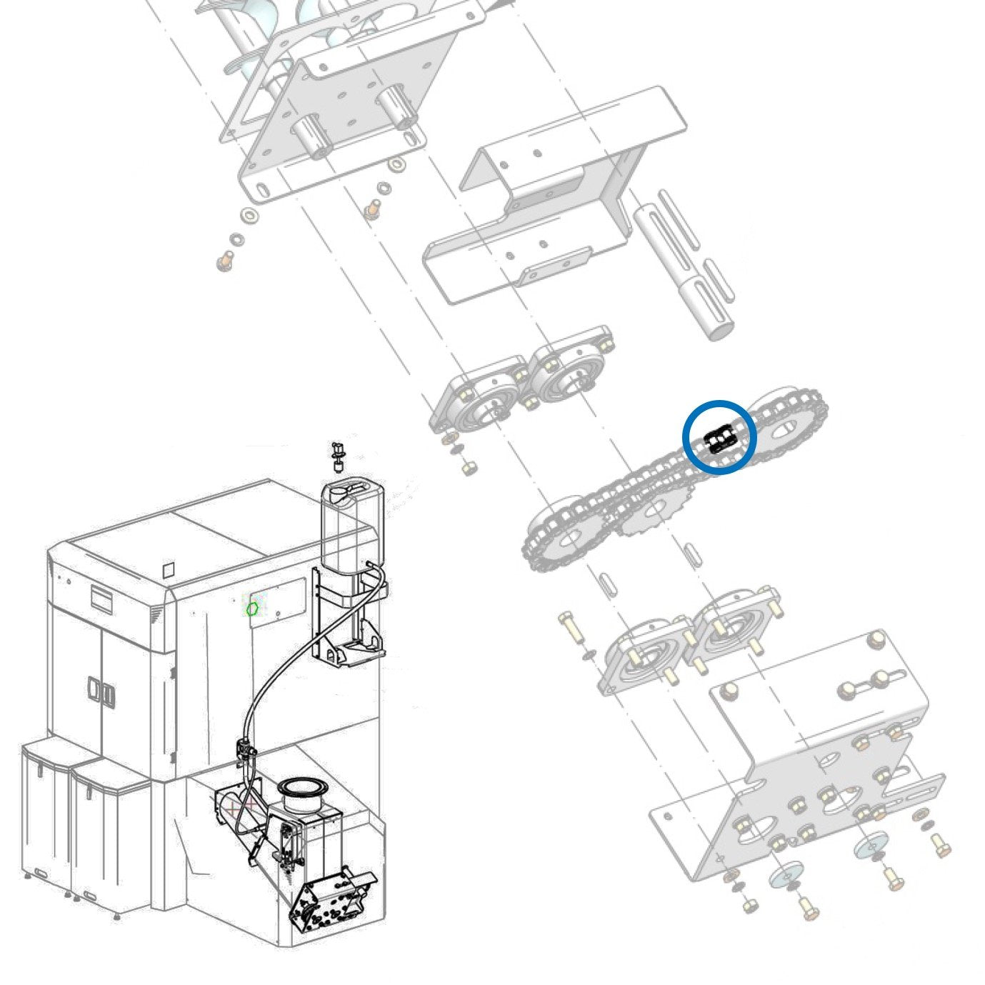 Chain Link - For single, large drive chain 3/4