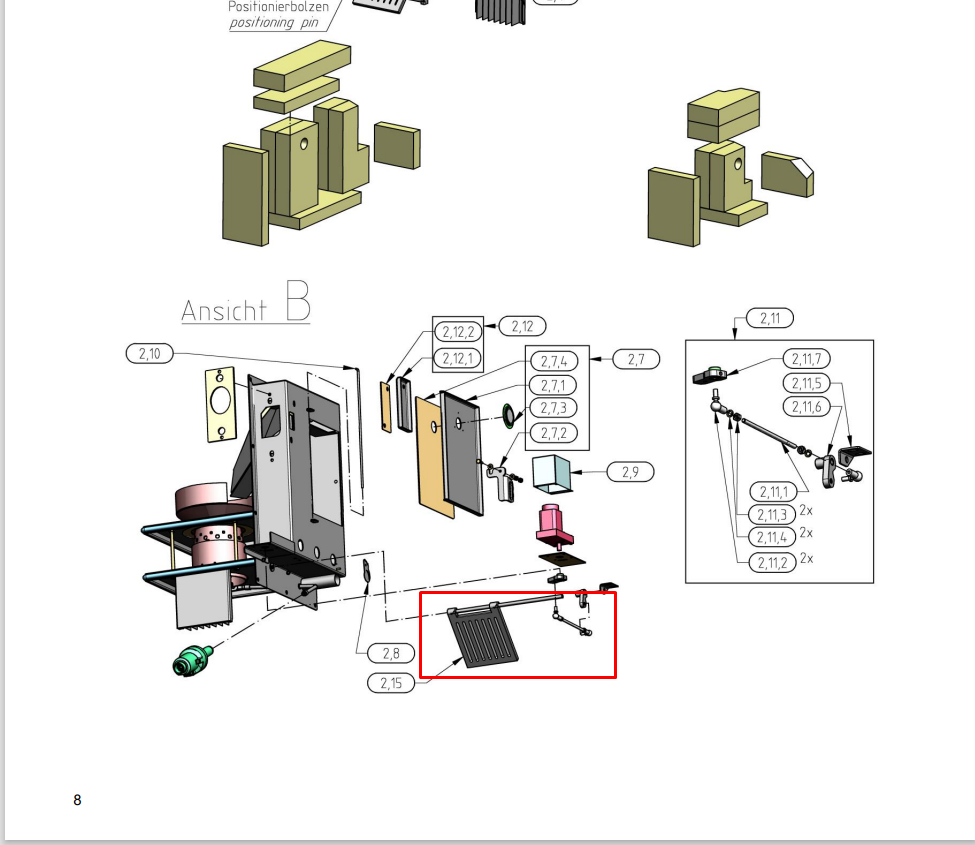 Burner cast iron grate + rod - pelletstar
