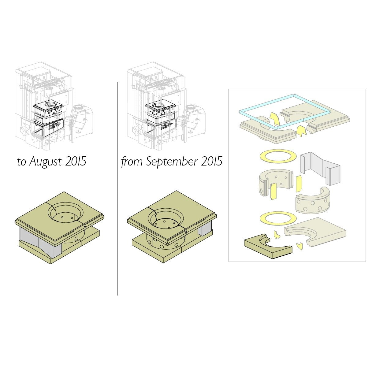 Refractory stone part front - firematic