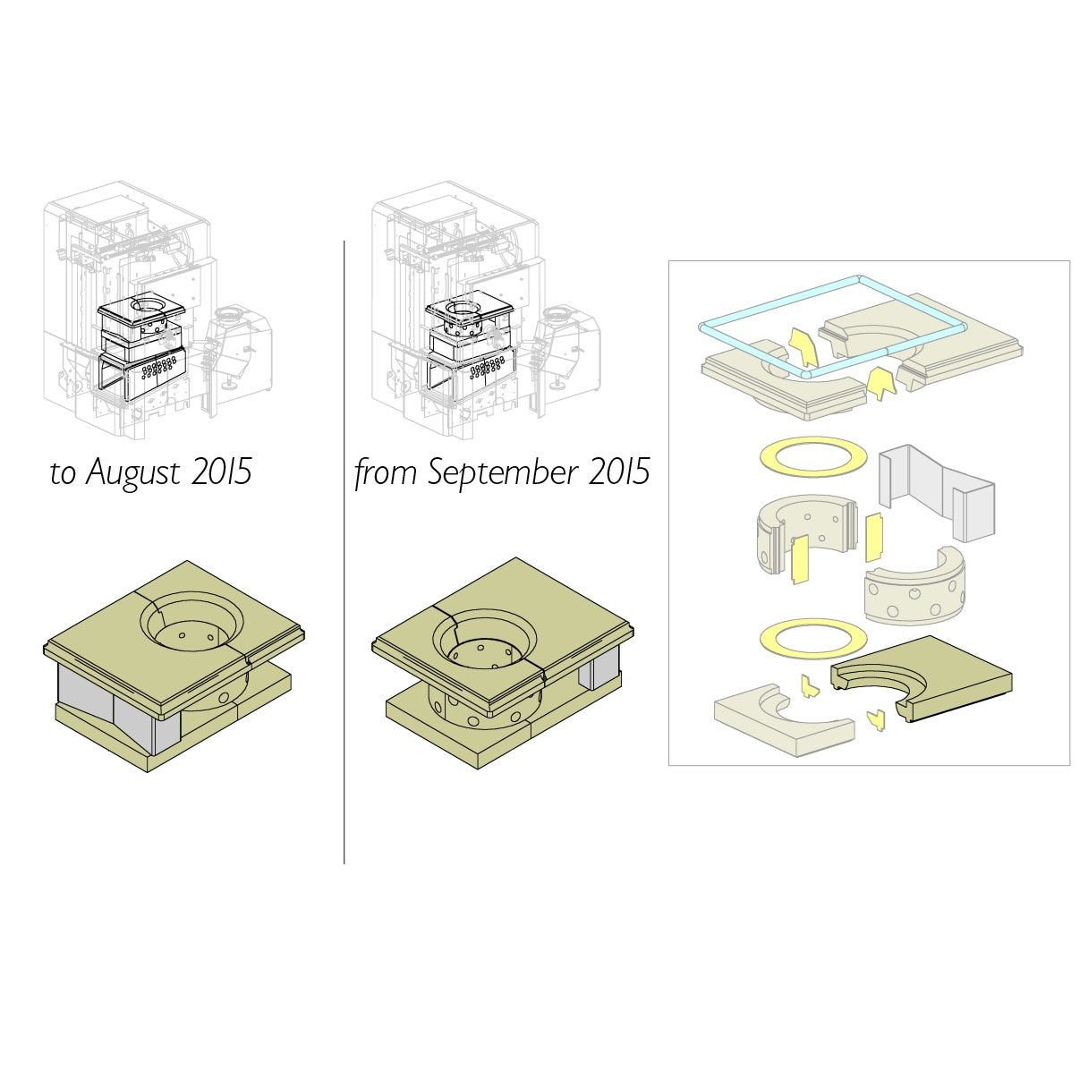 Refractory stone part front - firematic