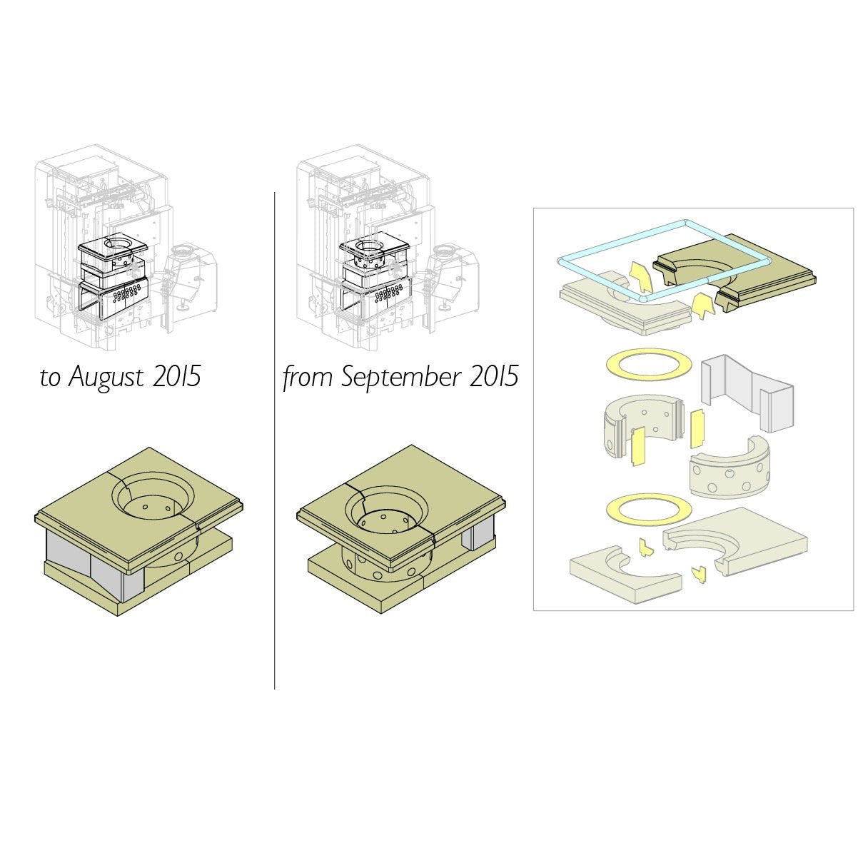 Refractory stone lid secondary air - firematic