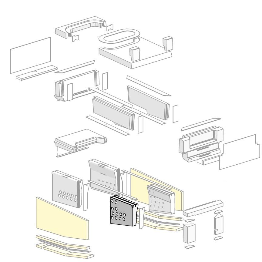 Bottom Back Right Secondary Air Brick - FM130-201