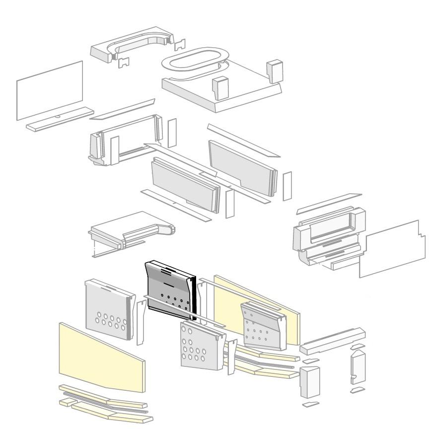 Bottom Front Left Secondary Air Brick - FM130-201