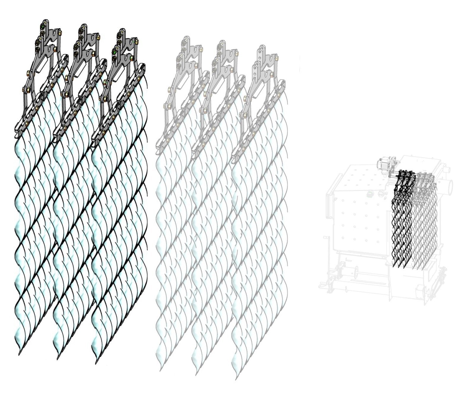 Front-row turbulator compl. - HEC FM175 variant 4