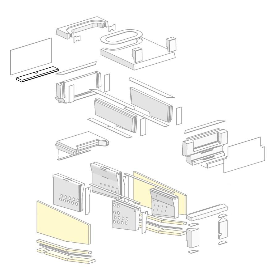 Insulating panel front top - firematic