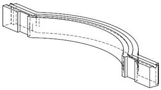 Refractory stone arched l=100mm - BioFire