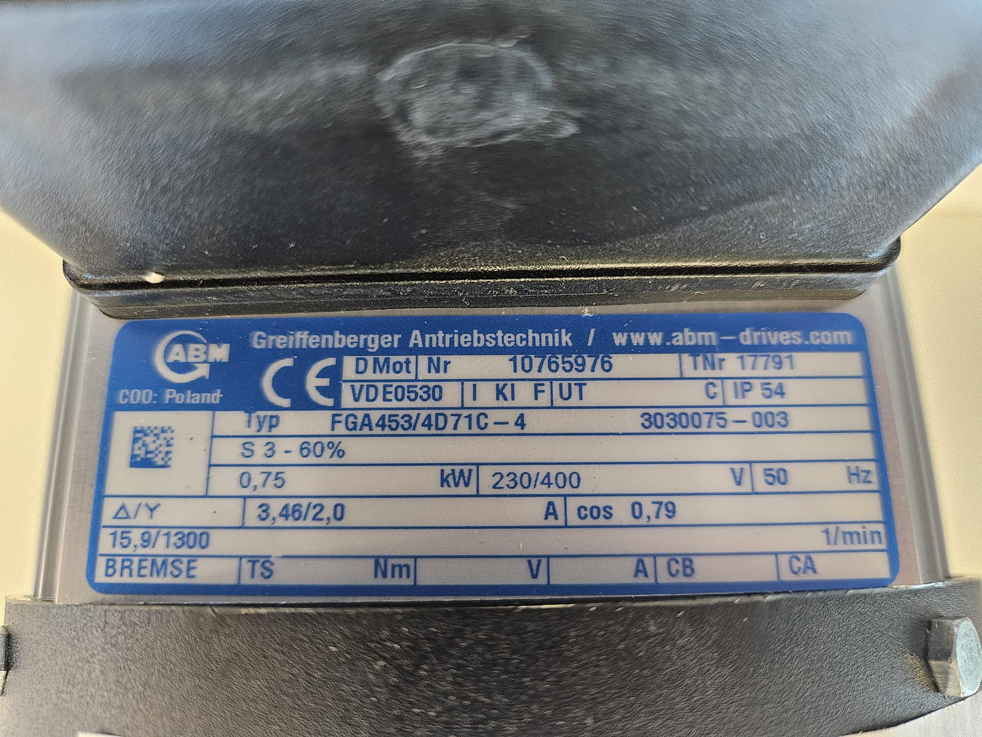 Stoker Motor for Firematic 499kW FGA453 4D71C-4 0,75 kW - Herz